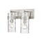 Z-Lite Fontaine 2 Light Vanity, Brushed Nickel & Clear 3035-2V-BN - alternate 1